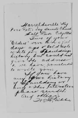 Letter from William S. Gibbs, circa 1891 [LE-41355]