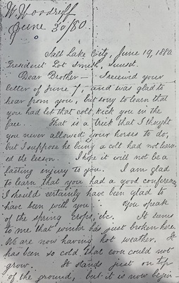 Letter to Lot Smith, 30 June 1880 [LE-41959]